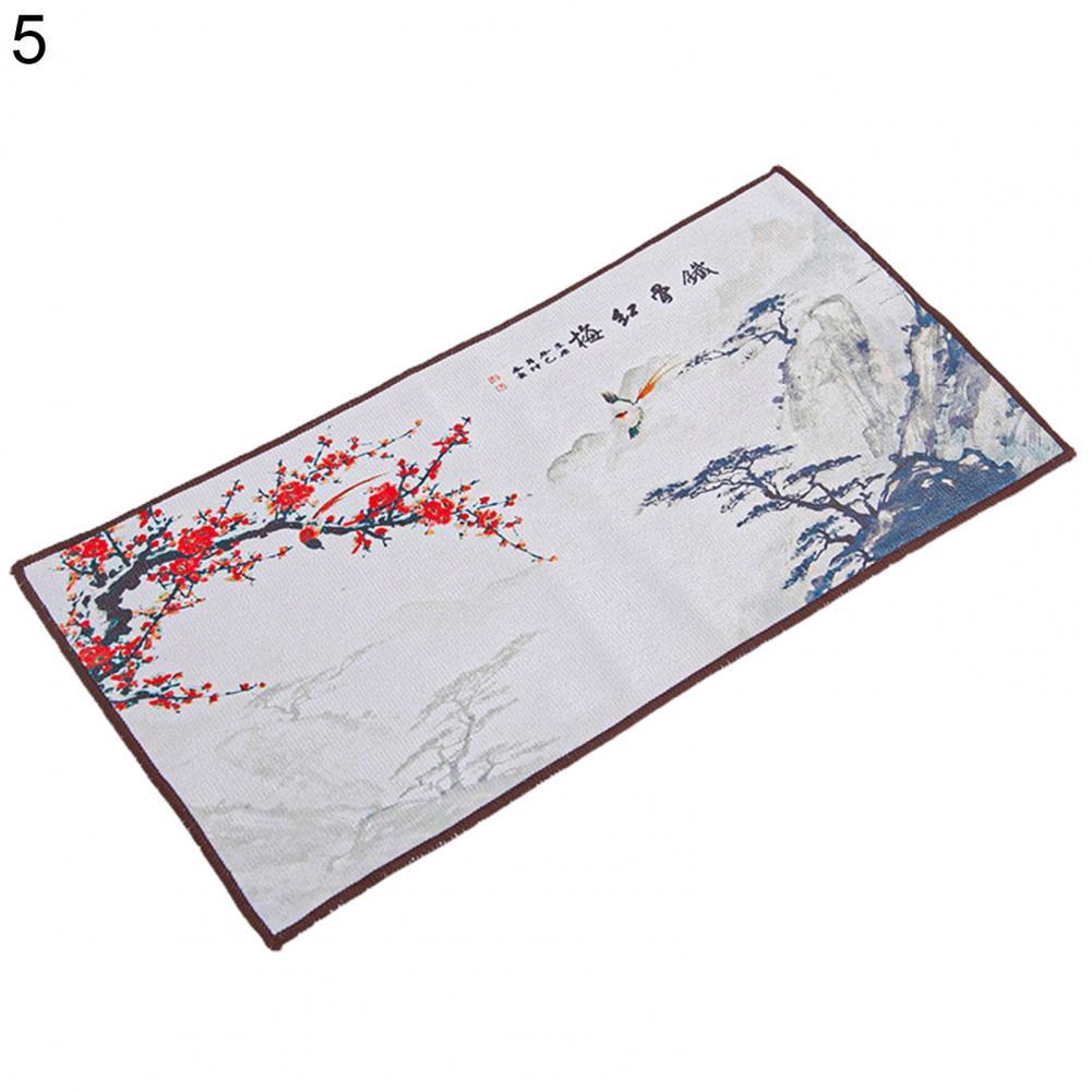 Chinese Painted Tea Towel Absorbent Rag Cotton Flax Table Cleaning Cloth Tea Cloth Household Dish Cleaning Wipe салфетки на стол: 5