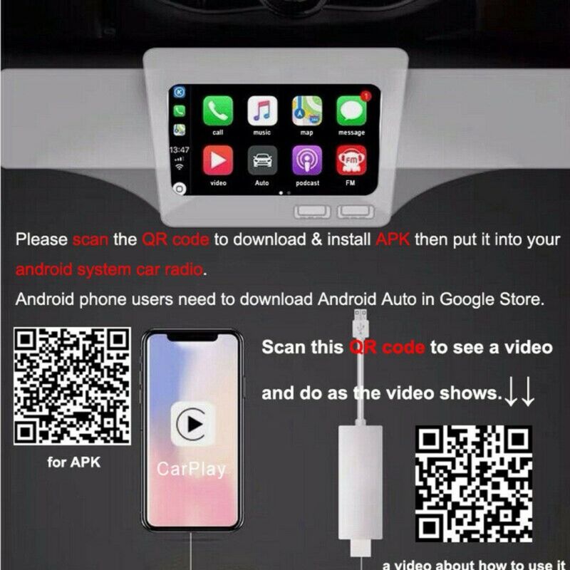 Carplay USB Dongle For WinCE Apple IPhone Android Car Navigation Player 5V And