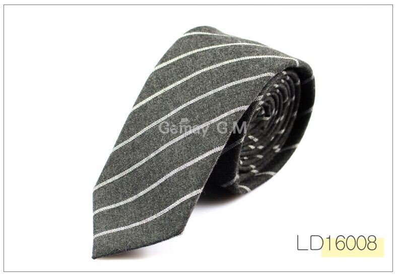 Afslappet bomuldsplaid stribet herrebånd 6cm smalle bryllupsforretning tyndt slips til mænd frisk hals slips halsbånd: Ld16008