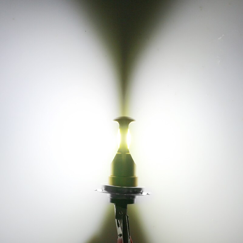 Gfoloza 2 st  h7 led-lampor vit gul färg bil dimljus hög effekt cob drivande dimlampa drl 2000lm 12v-24v 6000k 3000k