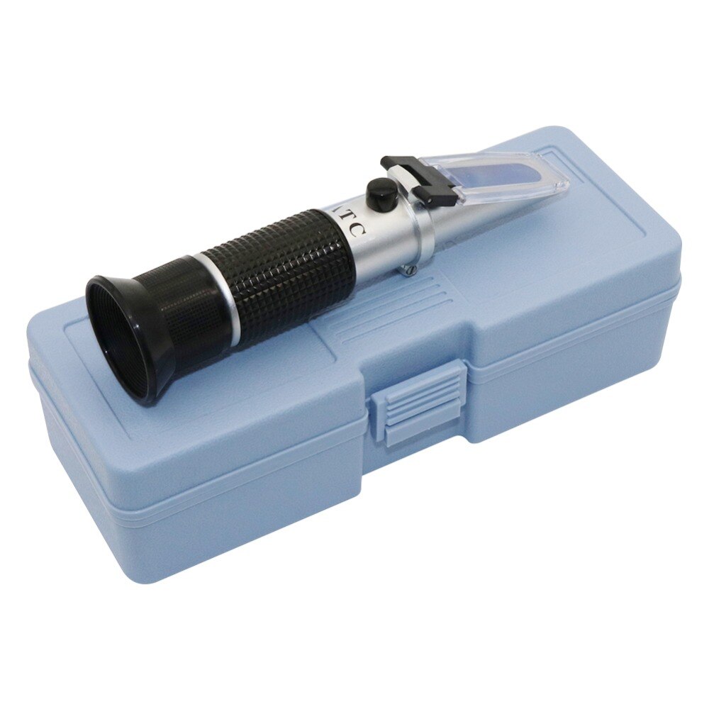1 Pcs Portable Automatic Temperature Compensation Refractometer 0~20% Moisture Detection In Milk Protein Tester