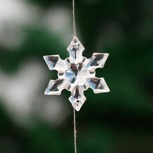 10/20PCS Kunstmatige Sneeuwvlok Clear Crystal Kerst Opknoping Ornament DIY Craft Feestartikelen Home Decoratie Accessoires Tool