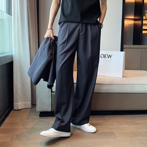 Hombre Casual suelto recto ancho pierna – Grandado