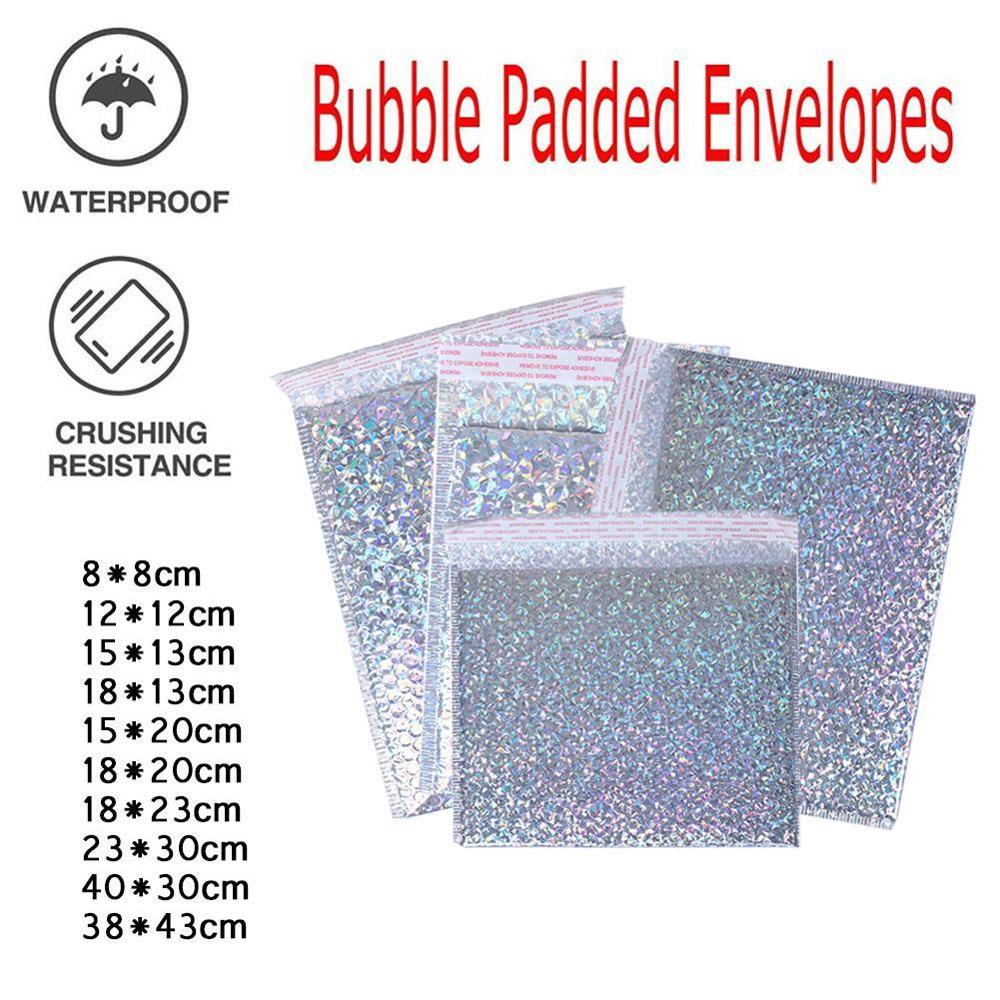 Bubble bag Silver Envelope Foam Foil Bag Packaging Waterproof Envelopes Mailer Anti-Vibration Bag Mailing U9U4