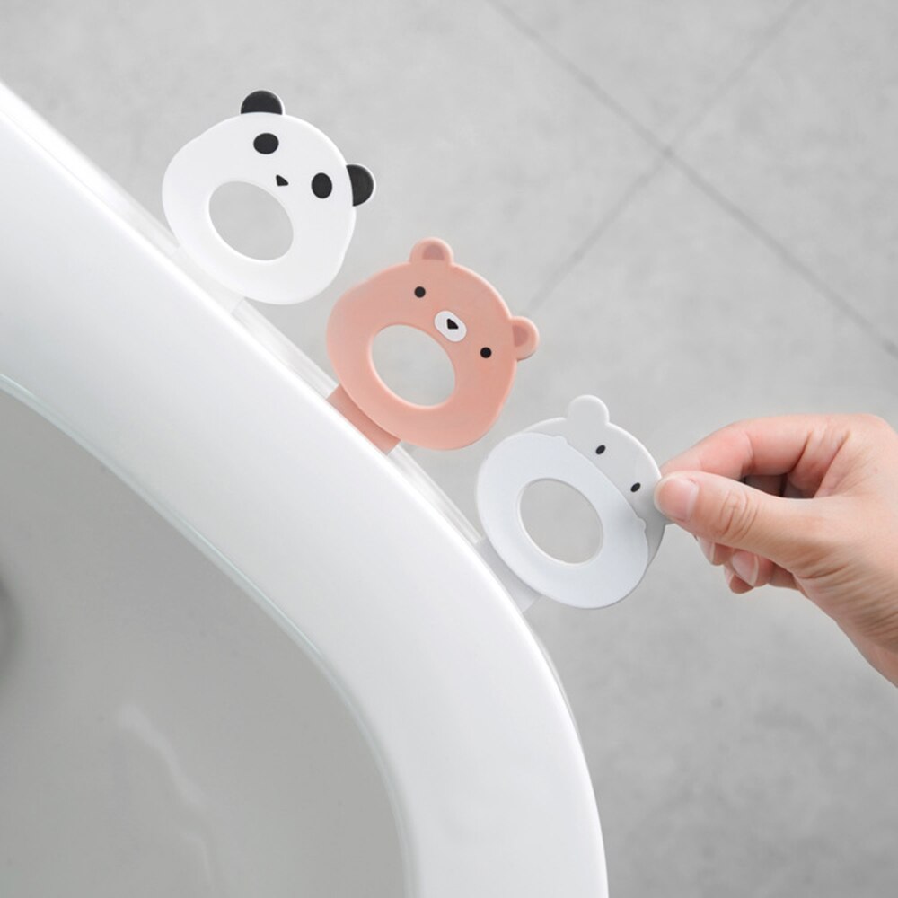 Sales Cute Cartoon Toilet Cover Lid Cover Toilet Lifting Device Handle Sanitary Portable Handle Bathroom Seat Accessories