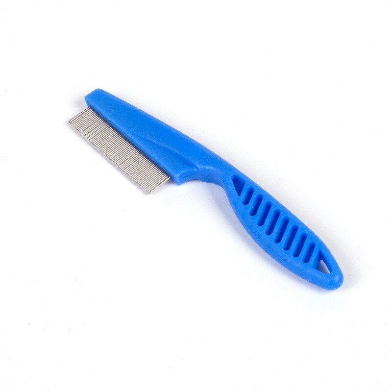Peine de Metal para perros y gatos, para pelo, piojos, pulgas, Mango para mascotas, para cuero cabelludo, 1 unidad: Blue