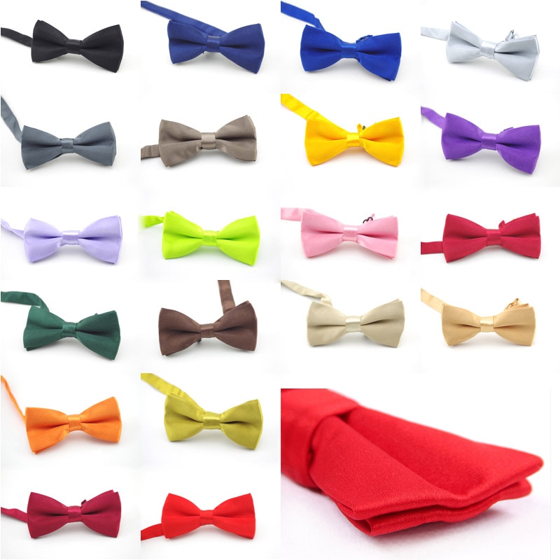 Solid Parent-Child Bow tie Charming Kids Pets Adult Family Butterfly Satin Party Dinner Wedding Cute bow tie Accessory