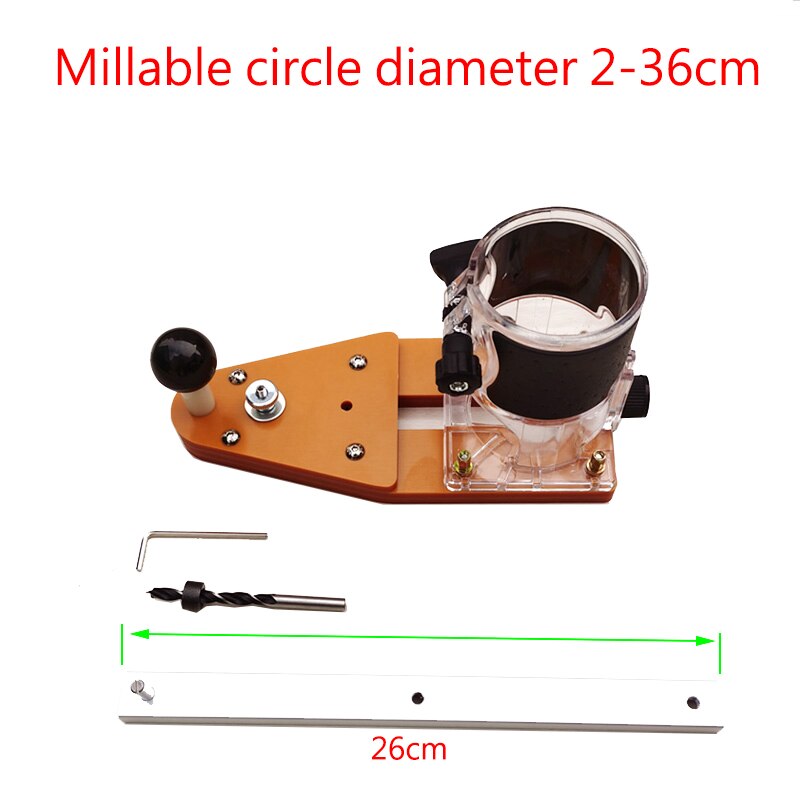 Kreis Schneiden Jig Für Makita Elektrische Hand Trimmer Gleichgewicht Gremium Holz Router Fräsen Kreis Fräsen Mutter Holzbearbeitung Werkzeuge: B 26cm