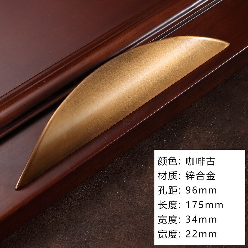 Antique Chinese Drawer Pulls Curve Cabinet Door Handles Kitchen Cupboard Pulls and Knobs Drawer Decoration Furniture Hardware