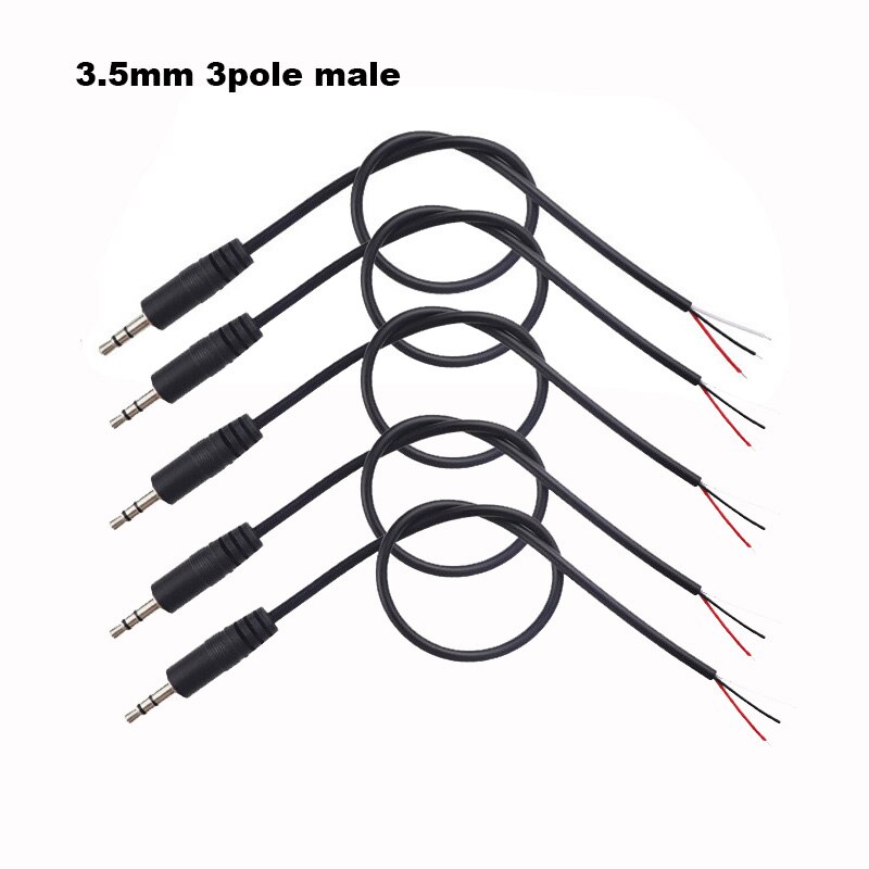 Cavo di prolunga Audio 0.3/1M 3.5mm 3 Pin 4 Pin maschio femmina connettore adattatore linea testa Aux 3.5mm cavo Stereo fai-da-te L1: male 3pin / 1M