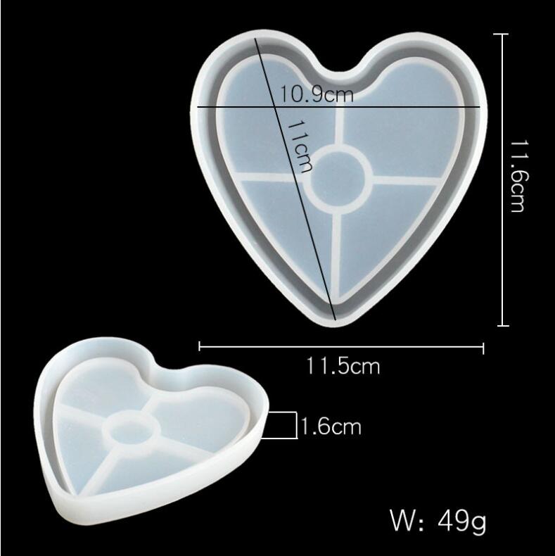 Runde Oval Flache Schale Silikon bilden Für DIY Schmuck Machen Epoxid Harz bilden Schmuck Werkzeuge: Herz