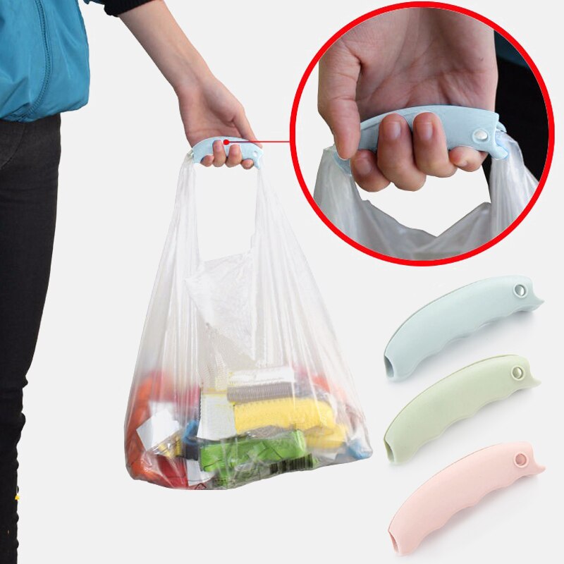 1pc silikone holder håndtag bærer lås hjem værktøj til indkøbspose for at beskytte hænder bærbar rejse købmand taske