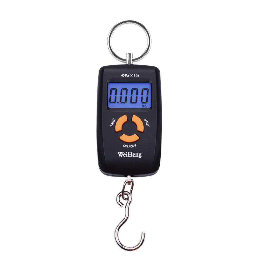 Yineryi Pocket LCD Hanging Hook Fish Scale high Precision balanca digital weighing scale for food 45kg 10g crane scale Backlight: TSC01726