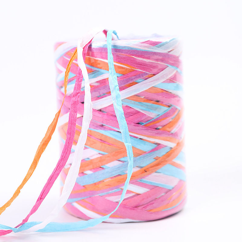 80m/200m/ rullan värinen paperiköysi raffia nauha koristenauhat karkkipakkaus scrapbooking askartelunauha hääjuhlasisustus: A -2
