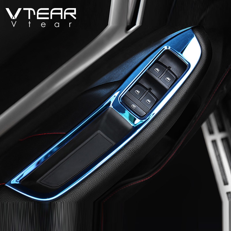 Vtear for MG ZS window button switch cover glass lifting trim frame interior mouldings control panel car-styling accessories