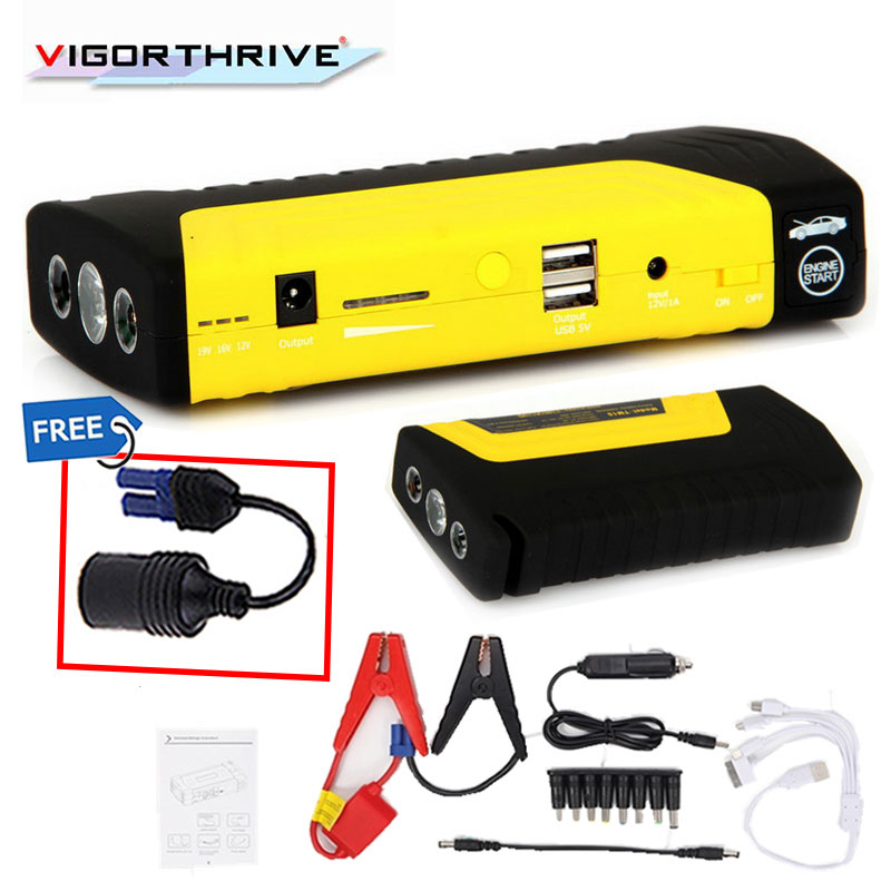 Bil jump starter multifunktion bil jump starter booster start nødbatteripakke powerbank til mobiltelefon bærbar