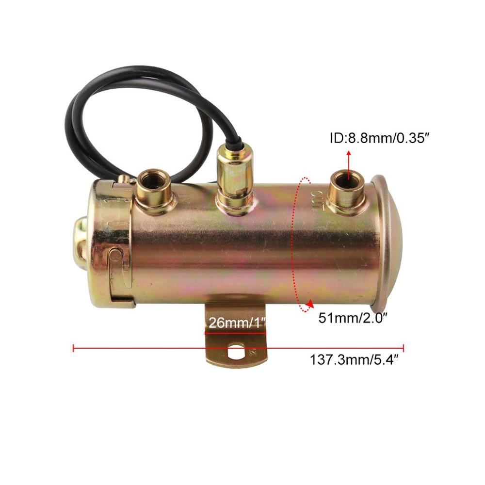 Car Electric Fuel Pump Aluminum Alloy 12 Volt Low Pressure Fixed Cable More Suction Car Motorcycle All Terrain Vehicle