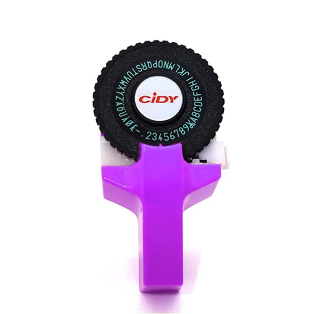 C101 Mini DIY Manual Typewriter Tape Capital Letter Disk Embossing Label Maker 3D Embossing Effect For Calendar Papers r57: purple
