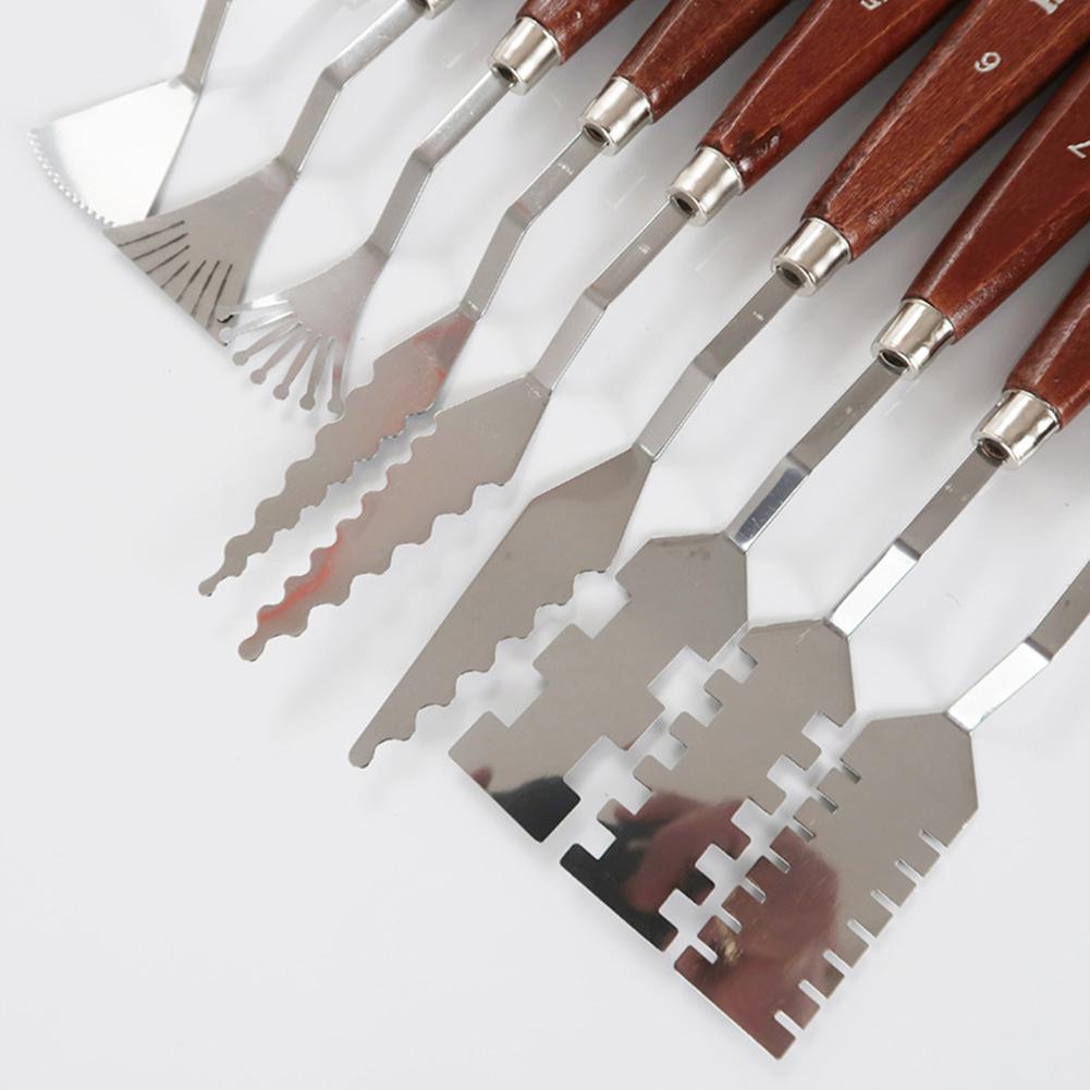 9 stk rustfrit stål gouache spatel paletknive til kunstnere gesso maling modellering pasta tekstur geler, aggregater gips  r20
