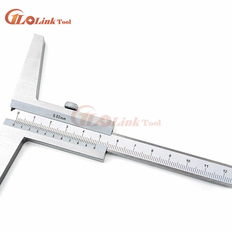 150mm 200mm 300mm Depth Vernier Caliper 0.02mm 0-150mm 0-200mm 0-300mm Depth Gauge Depth Measuring Tool
