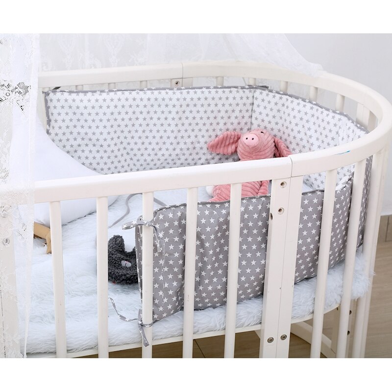 Baby double-sided bed bumper toddler bumpers in the crib bed guardrail for newborns anti-collision printing pattern bedding set