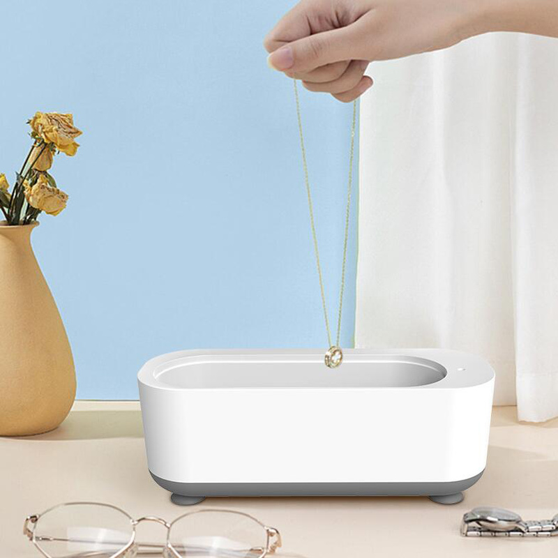 Máquina de limpieza por ultrasonidos, limpiador de lavado por vibración de alta frecuencia de 45000Hz, joyería, gafas, reloj, anillo, limpiador de dentaduras postizas