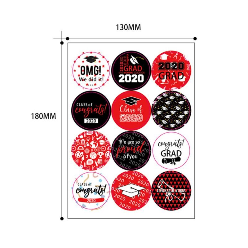 Graduation Season Stickers Graduation Cap Diploma Party Stickers