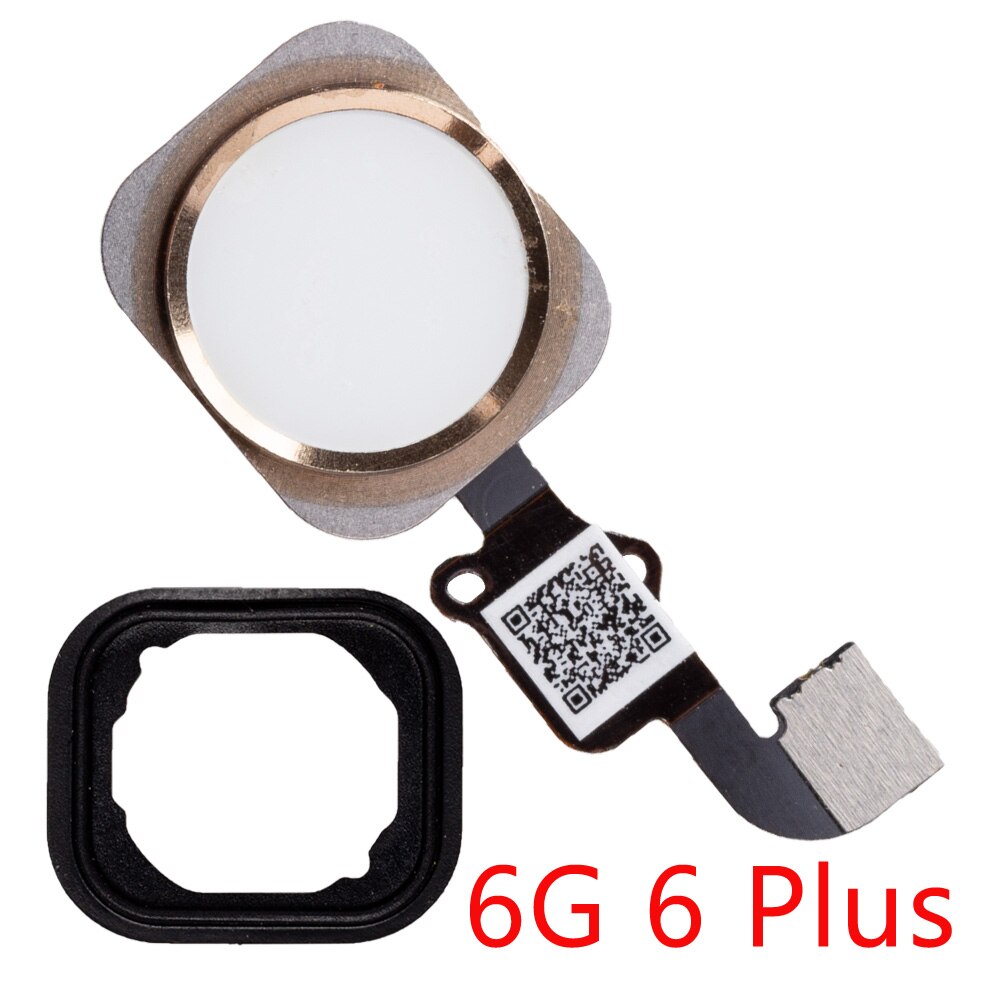 Hjem-knapp flex for iphone 6 6s plus 5s se retur-hjem-knapp med flex-kabel gummi klistremerke reservedeler: 6g 6 p gull