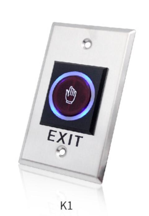 Infrared Contactless No Touch Door Exit Button Touch Release Push Switch with Backlight for access control electric lock system: K1