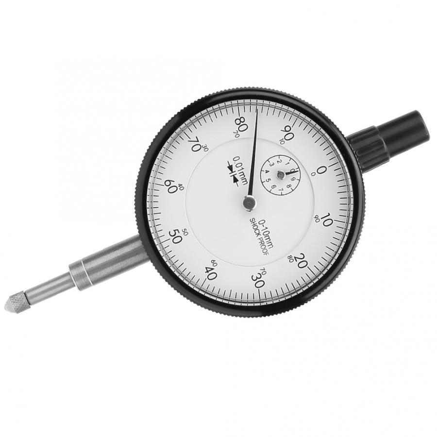 Indicador de Dial 0,01 MM precisión 0-10MM rango a prueba de golpes Indicador de Dial herramienta de medición Reloj Comparador