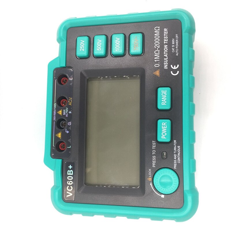 VC60B+ Digital Insulation Resistance Tester Megohm Meter Megohmmeter earth ground resistance impedance tester DC250V/500V/1000V