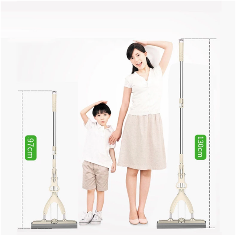 Balai serpillière en éponge à Double pli, 1 pièce, tête en éponge absorbante, nettoyage du sol, lavage manuel gratuit