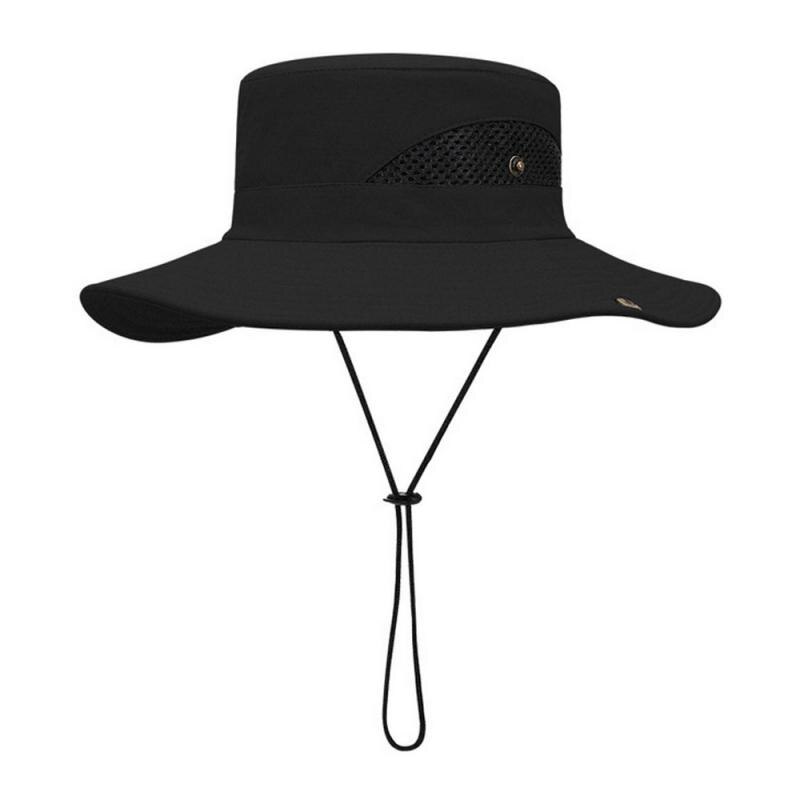 Rejsende voresdøre til fods fiskerhat mand bred rand hat vandtæt boonie hat camping mænd plus størrelse spand hat sol cap 62cm
