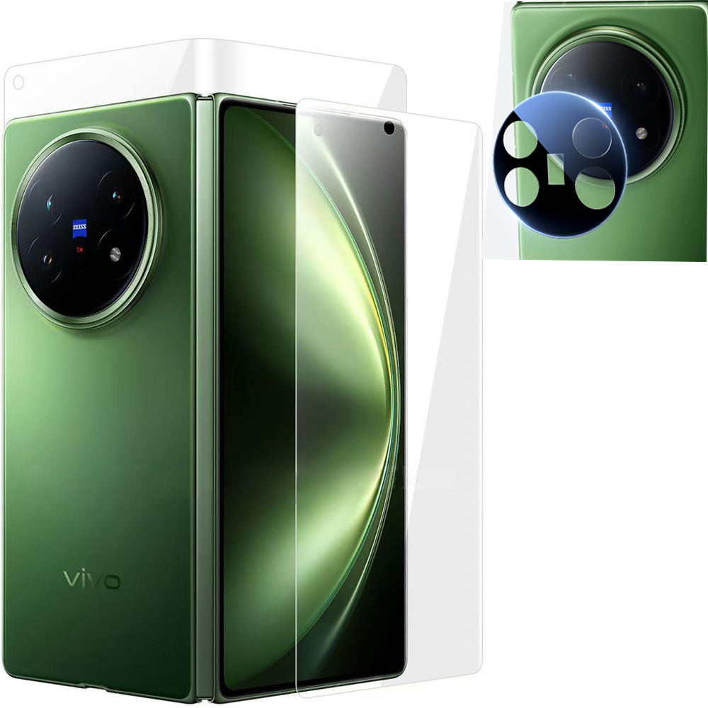 Film Hydrogel 3 en 1 pour Vivo X fold5 Pro, protecteur d'écran HD souple avant et arrière pour Vivo X fold5
