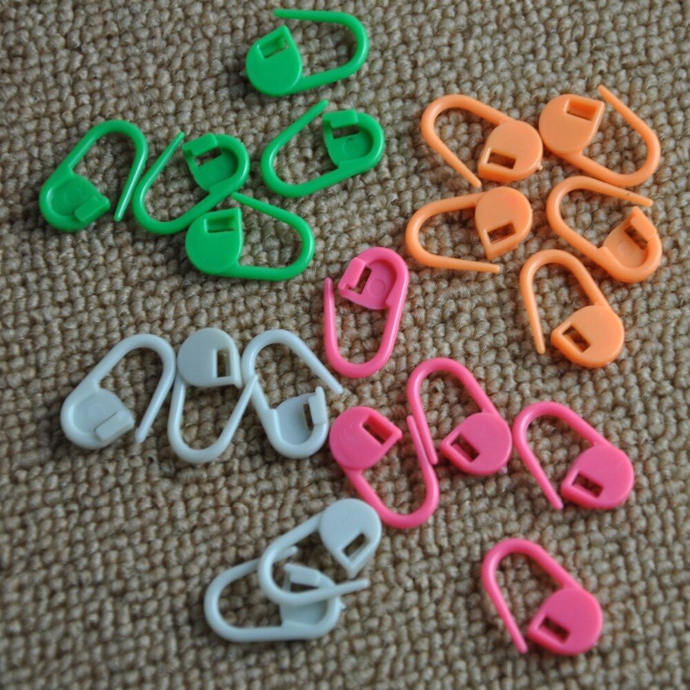2000pc Knitting Needle Hook Mixed Plastic Stitch Holders Plastic Knitted Crochet Locking Stitch Markers Crochet Latch