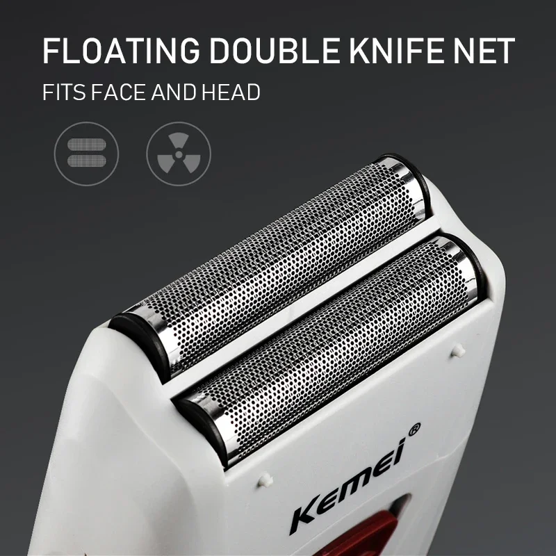 Kemei KM-3382 Men's Electric Shaver USB Charging Shaving Machine Cordless Shaver Male Hair Clipper Shaved Head