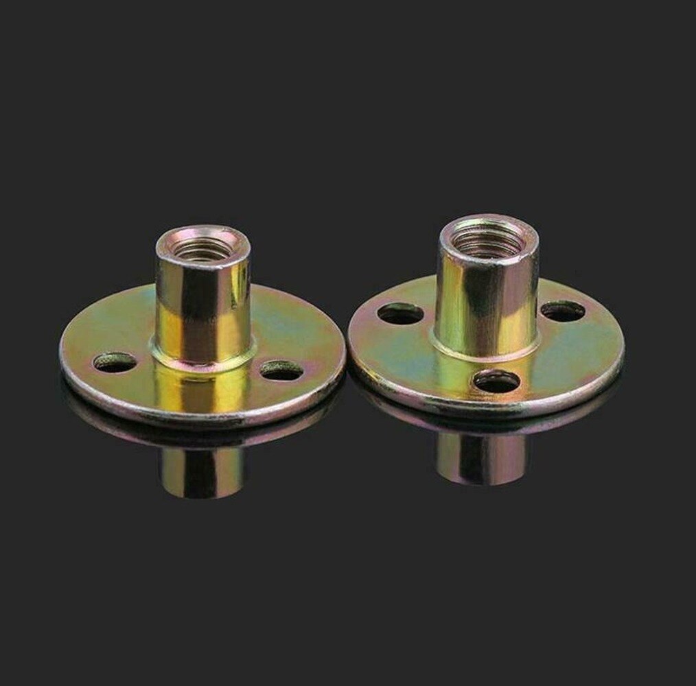 2Pcs M8 M10 Kleur-Plated Zink Ijzeren Plaat Moer Paar Lock Moer Drie-Gat Moer