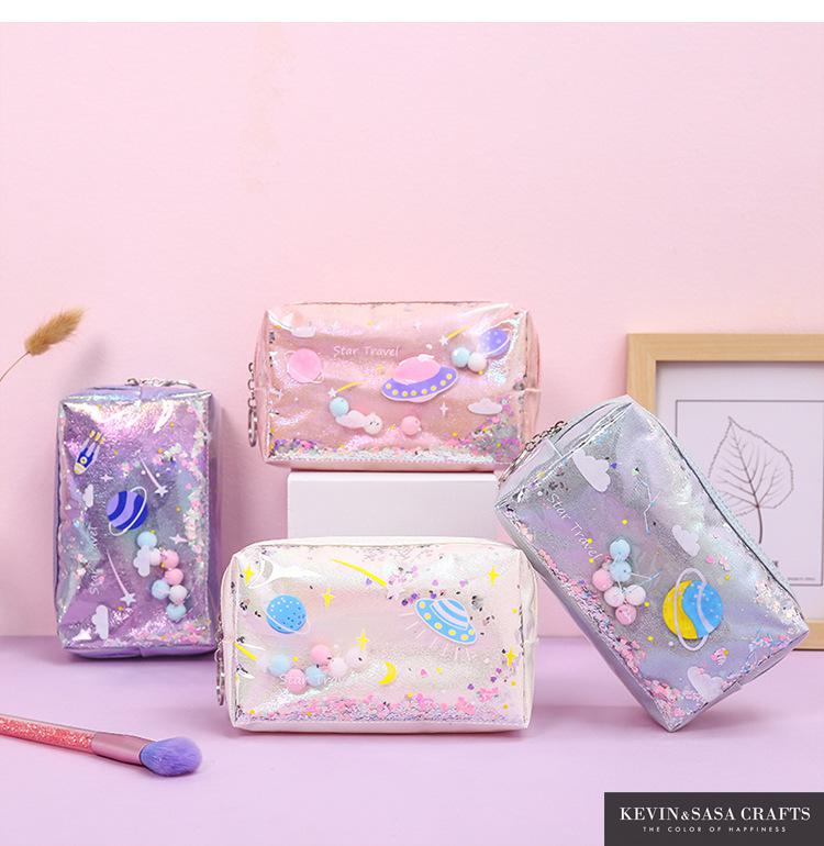 Gwiazda piórnik brokat o dużej pojemności piórnik szkoła pióro torba na kosmetyki materiały piórnik piórnik piórnik piśmiennicze