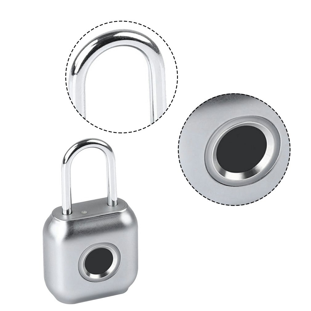 P6 Pure Vingerafdruk Unlock Smart Vingerafdruk Deurslot Veilig Hangslot Usb Opladen Waterdicht Keyless Anti-Diefstal Slot