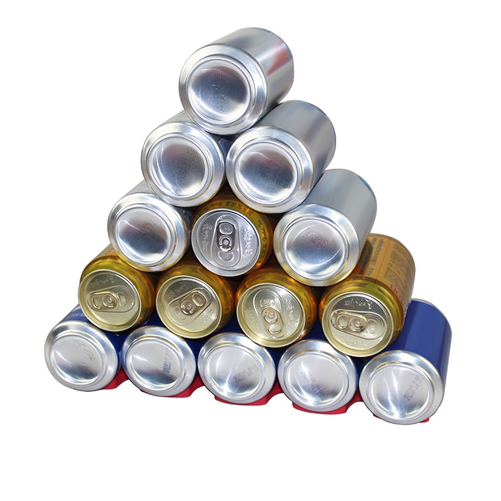 Siliconen Koelkast Kan Bier Wijn Bottle Rack Holder Mat Stapelen Netjes Tool Keuken Gadgets Siliconen Kan Houder Mat Organizer # W