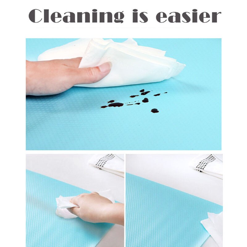 Washable Shelf Liners Cabinet Drawer Non-Slip Shelf Liner EVA Oil-proof Refrigerator Mat Cupboard Pad For Kitchen Cabinet Liner