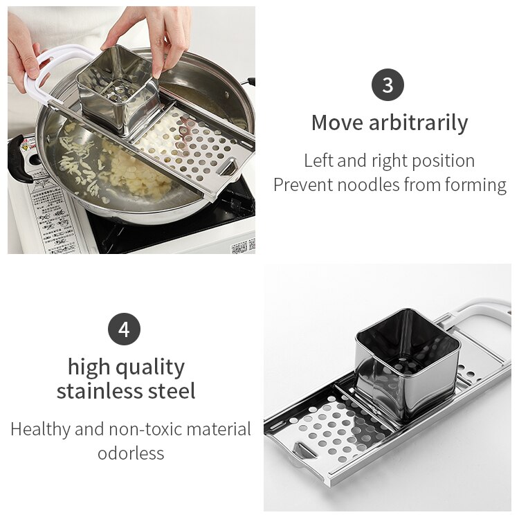 Pasta Machine Manual Noodle Spaetzle Maker Stainless Steel Blades Dumpling Maker Pasta Cooking Tools Kitchen Accessories