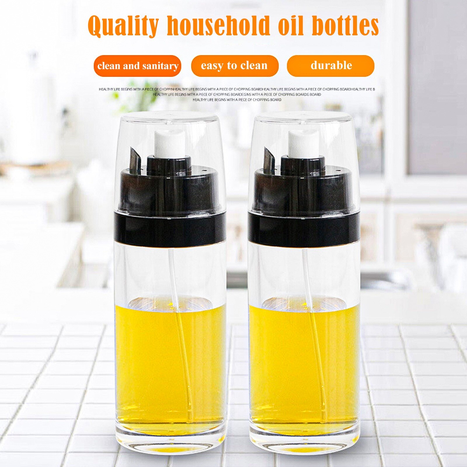 210ml Oil Spray Bottle Kitchen Cooking Baking Vinegar Mist Sprayer Barbecue Spray Bottle Cooking BBQ Tool Baking Accessories: G 150ml