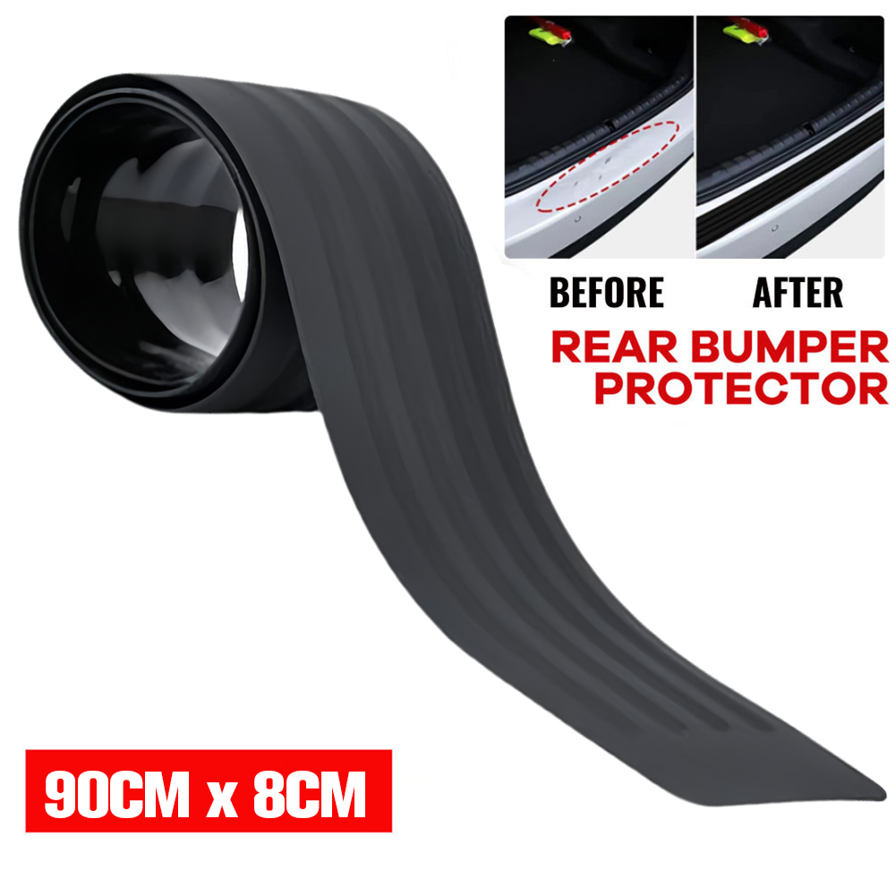 Car Trunk Door Sill Plate Protector Anti-Scratch Anti-Collision Protector Car Rear Bumper Guard Plate Cover Trim Car Accessories: Dark Grey