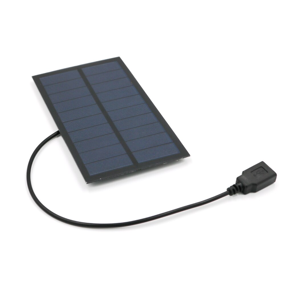 5V 2W 3W 4W 7W Output USB Solar Cell Outdoor 18650 Battery Charger USB Female Port 5 V Charge Regulators Solar Panel