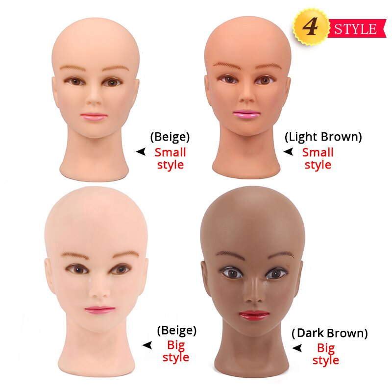 Nunify Afro Bald Mannequin Head Black Female Manikin Mode Cosmetology African Mannequin Head Without Hair