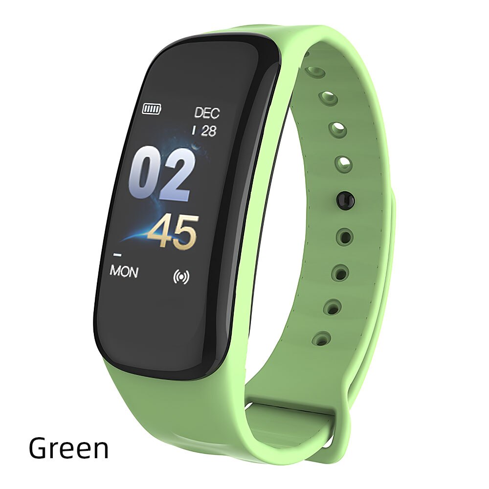 Smart Armband Fitness Polsbandje Hartslagmeter Slimme Band Tracker Pulse Stappenteller Bloeddrukmeting Activiteit: green