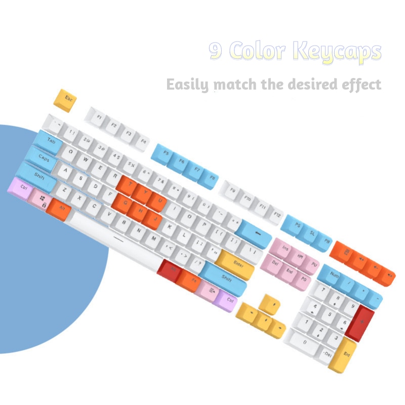 108pc SA Profile Keycap Set - Double Color Injection ABS - For MX Blue/Brown Mechanical Keyboards