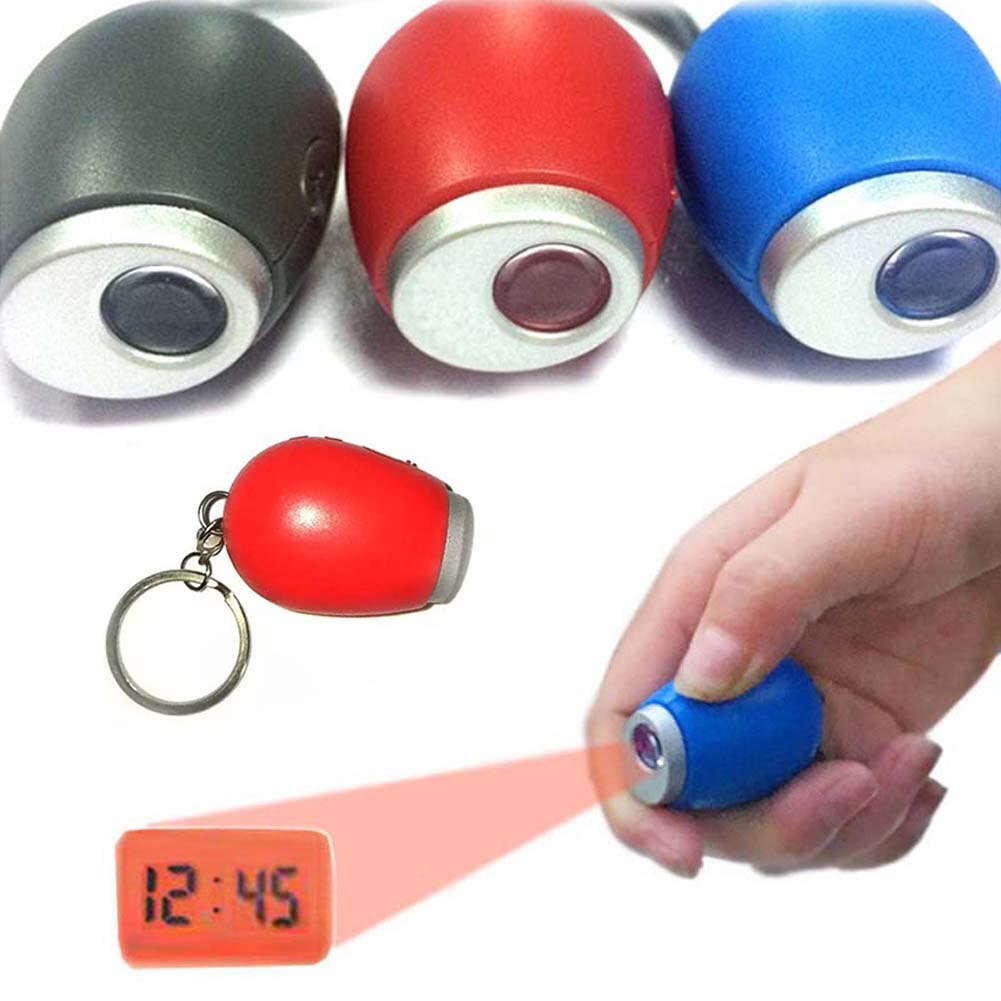 2.5X3X4CM Portable Digital Projection LED Clock With Time Projector Watch Night Light Clocks TB