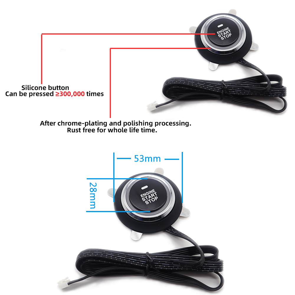 Carro Universal Sistema De Alarme, Auto Start Stop Sistema, Controle Remoto, Ignição Do Motor, Kit Autostart, Keyless Push, Acessórios Do Carro